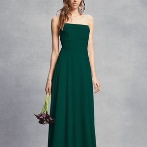 Dark Green - Vera Wang Strapless Dress